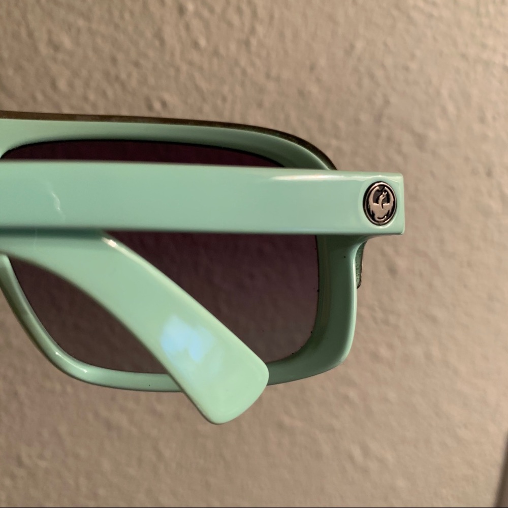 Rare Dragon GG Hamptons light teal grey gradient Sunglasses large frames - Picture 10 of 15